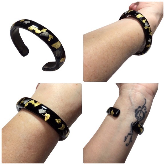 Kirkland Artist Co-Op - Vintage Dichroic Glass Cuff Bracelet - OS - Picture 6 of 9